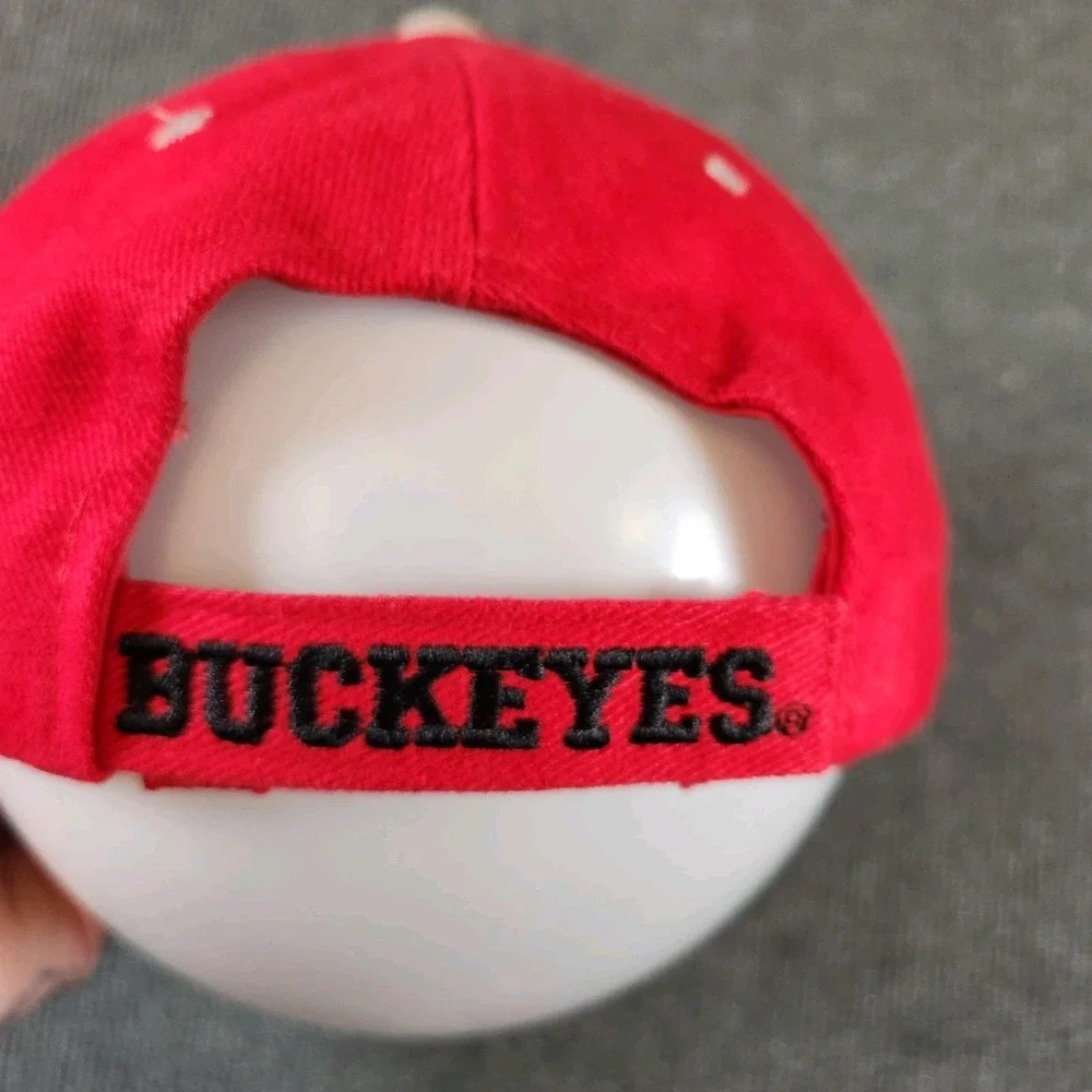 Ohio State Buckeyes‎ Hat One Size Adjustable Red NCAA Football Cotton Twill